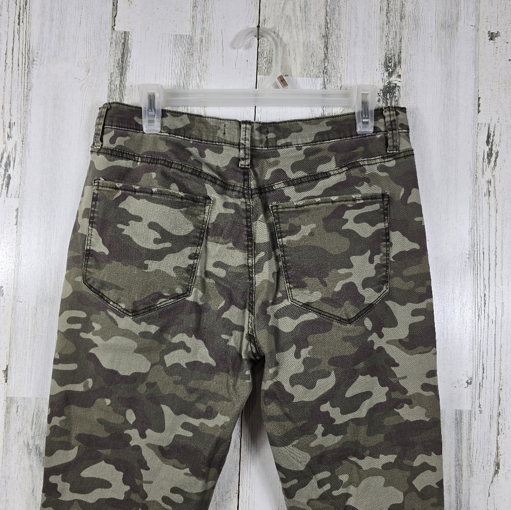 Mudd high rise camo ripped denim jeggings juniors size 15 - Picture 6 of 11